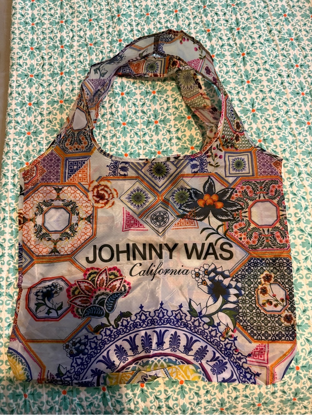 Johnny Was California Multicolor Printed Tote Bag